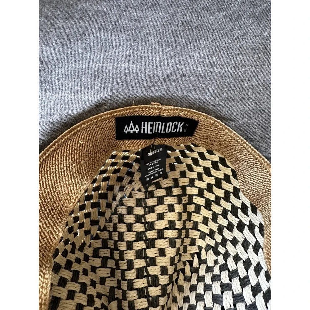 Hemlock Hat Co LANA UPF 50+ LIFEGUARD STRAW HAT Beach Summer Festival - Picture 2 of 4